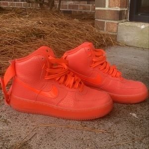 Bright fall Orange WOMENS Nike Air Force Ones